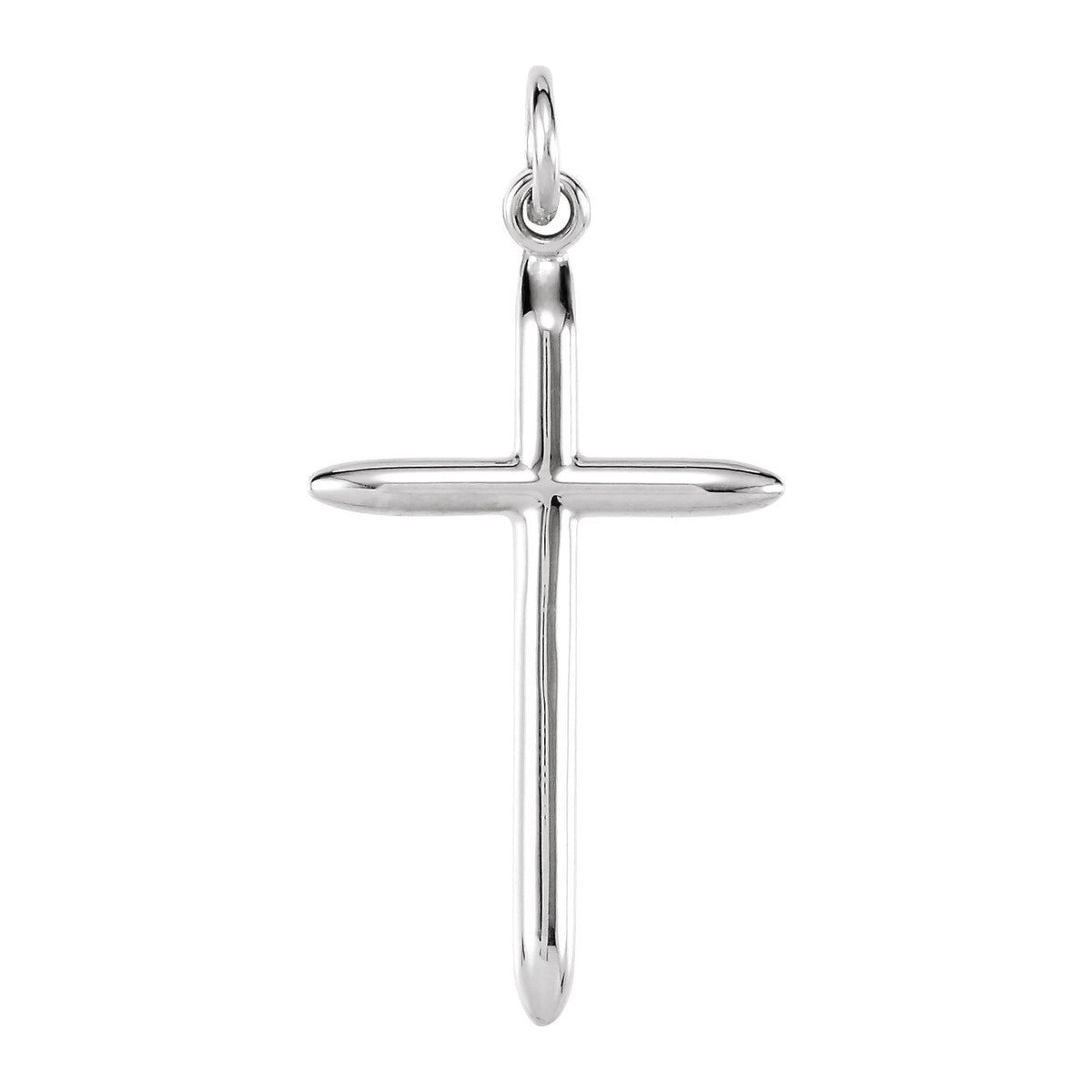 Slim Tube Cross Pendant