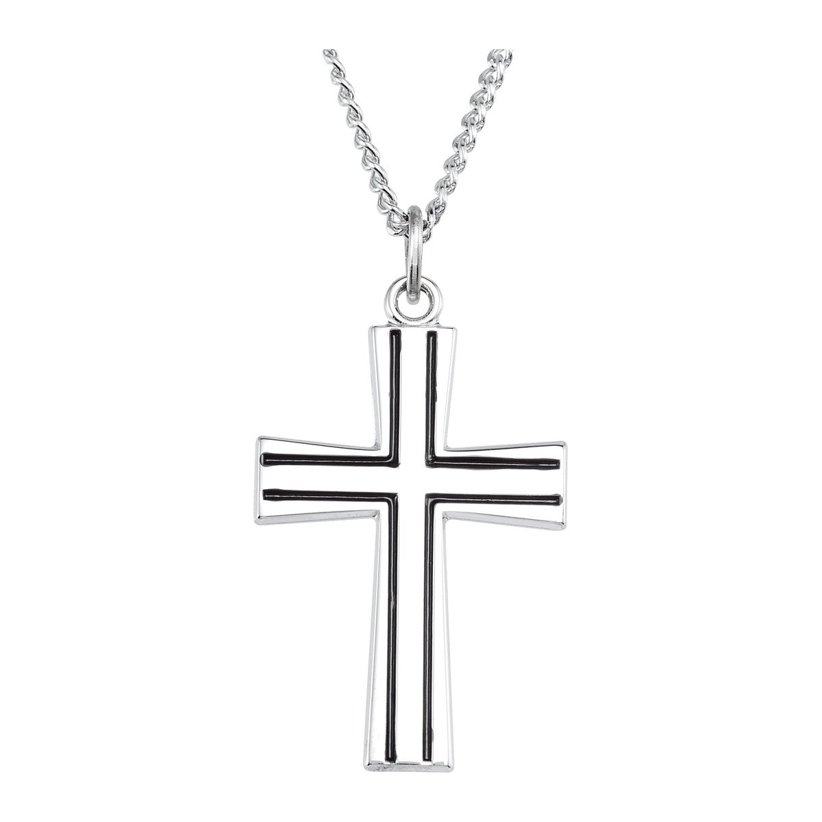 Black Accent Cross Necklace