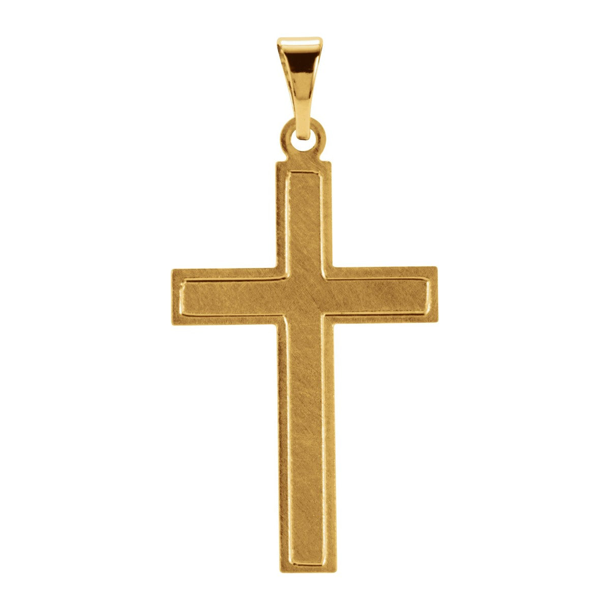 Satin-Finish Cross Pendant