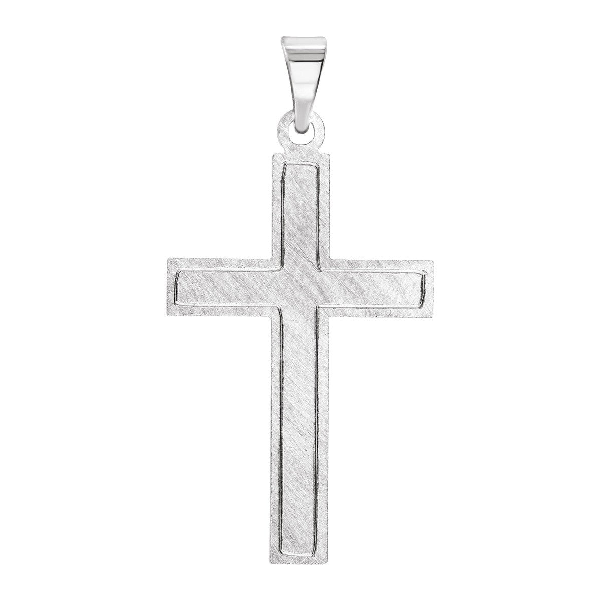 Satin-Finish Cross Pendant