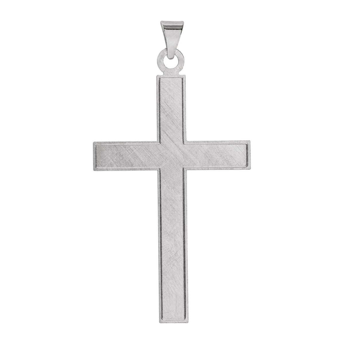Satin-Finish Cross Pendant
