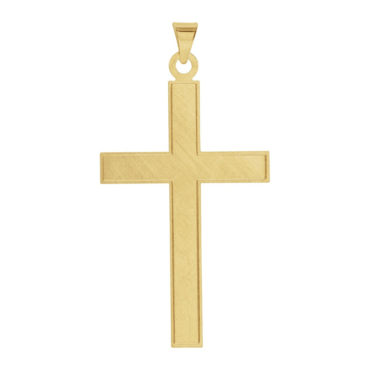 Satin-Finish Cross Pendant