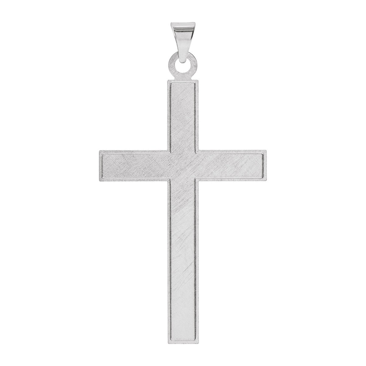 Satin-Finish Cross Pendant
