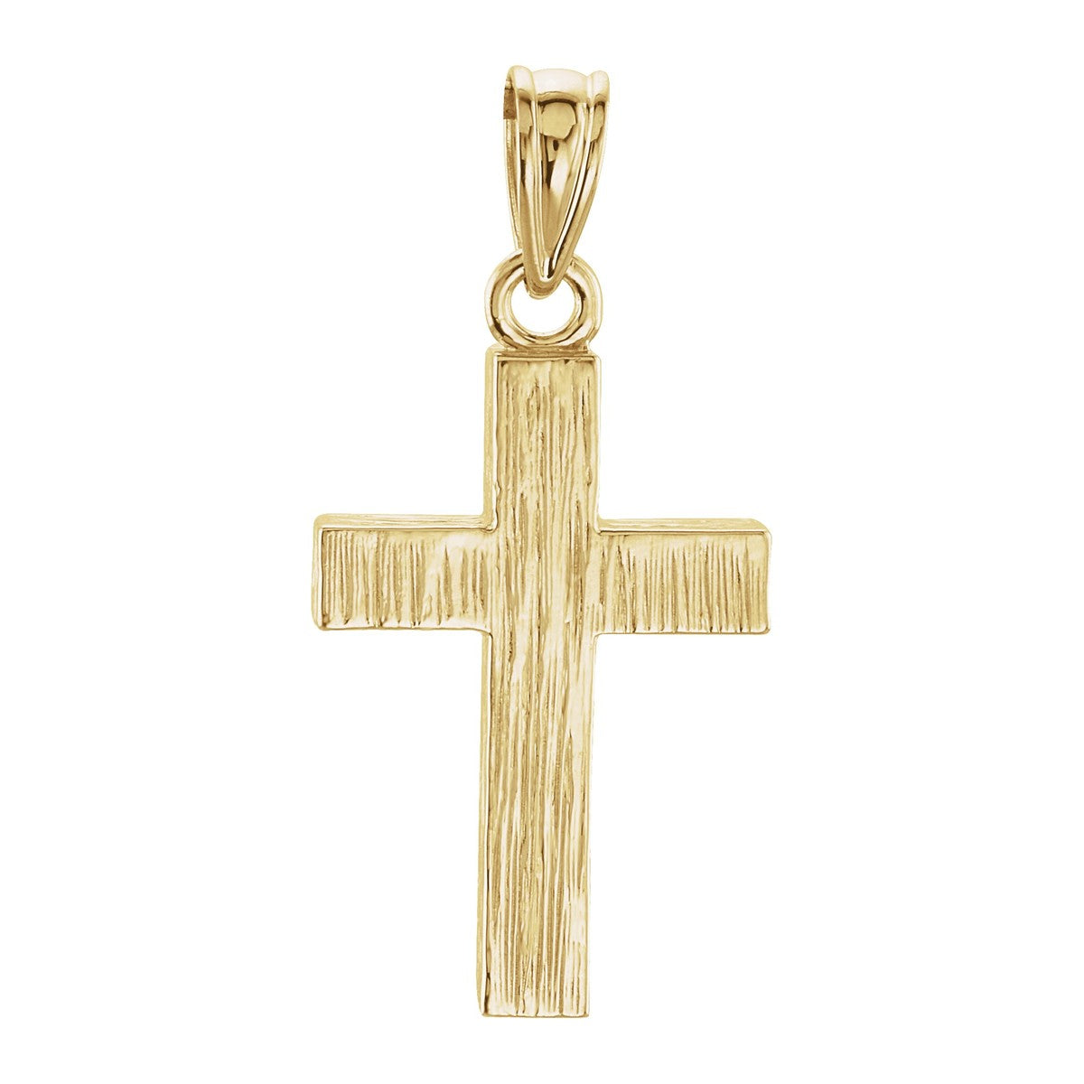 Bark-Texture Cross Pendant