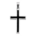 Black Inlay Cross Pendant