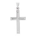 Grooved Cross Pendant