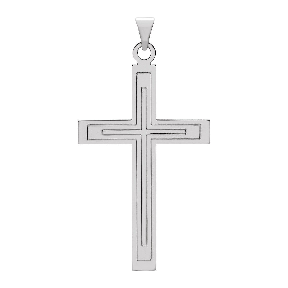 Grooved Cross Pendant