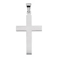 Flat Polished Cross Pendant