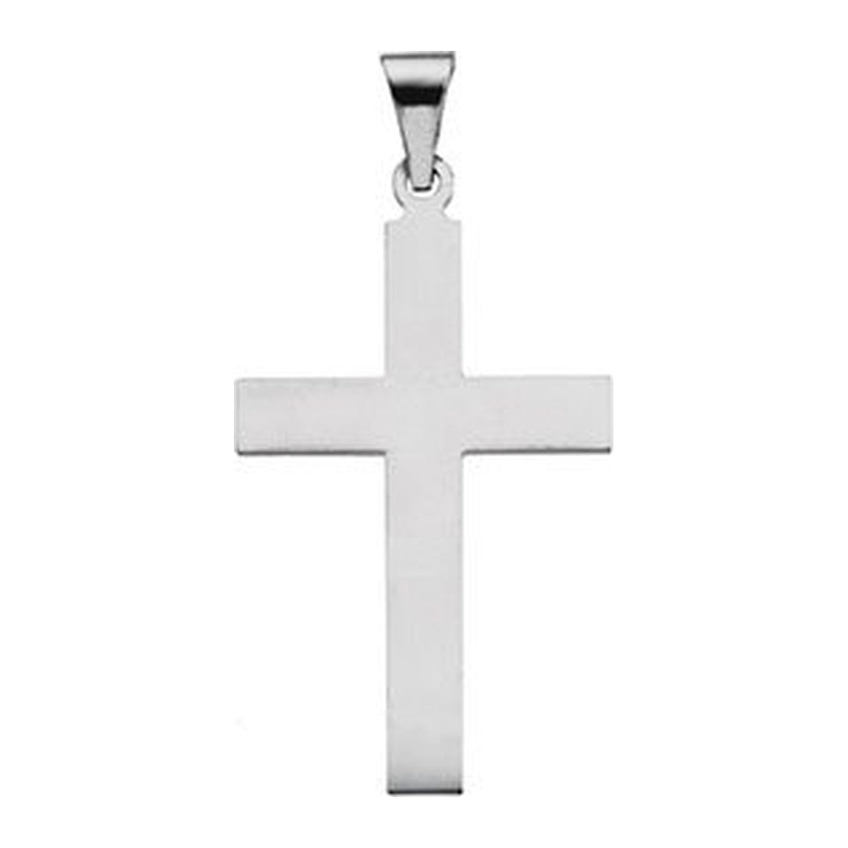 Flat Polished Cross Pendant