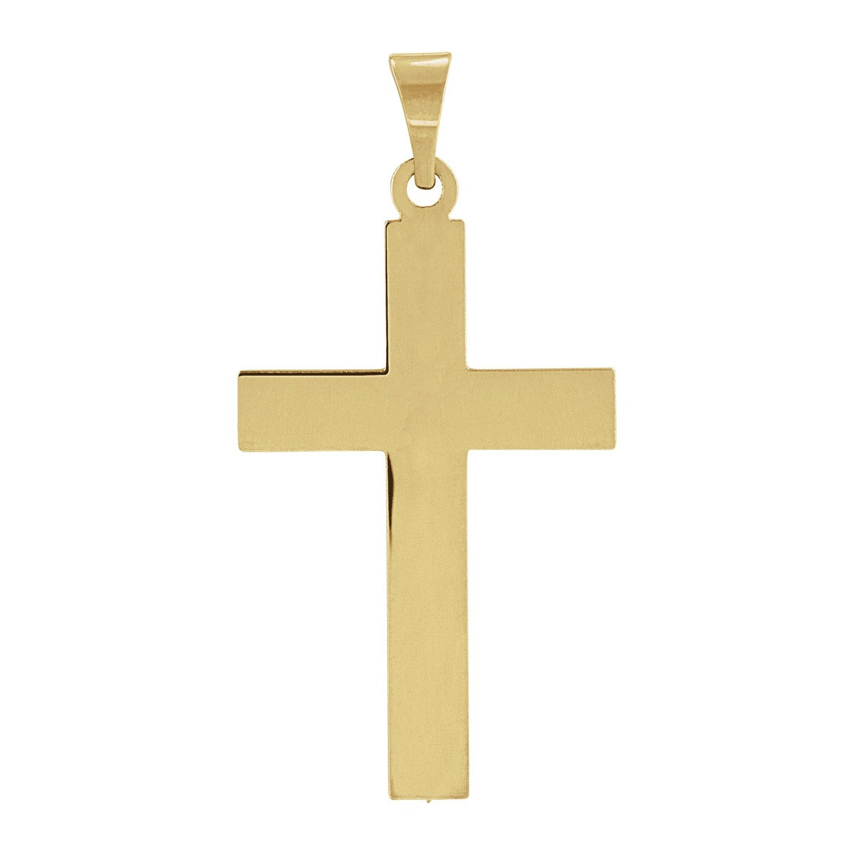Flat Polished Cross Pendant