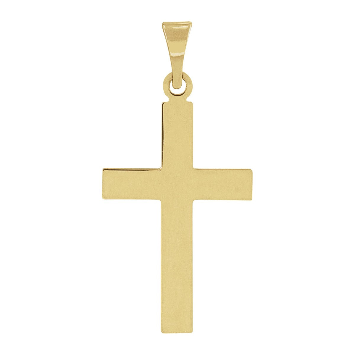 Flat Polished Cross Pendant