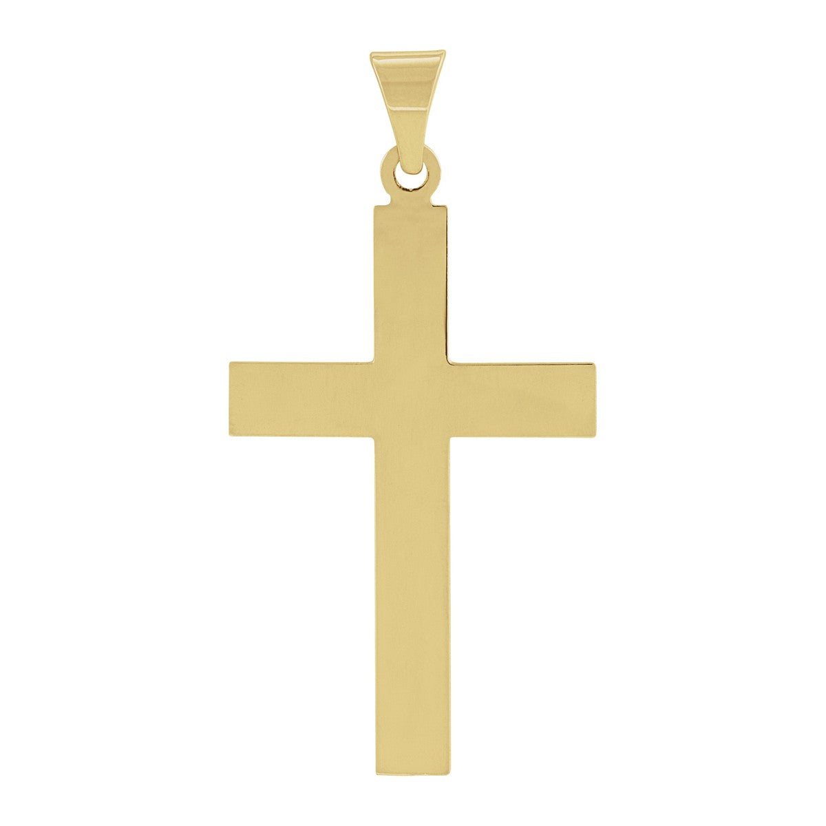 Flat Polished Cross Pendant