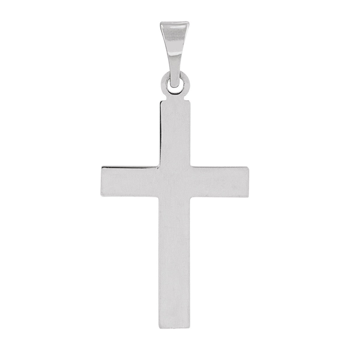 Flat Polished Cross Pendant