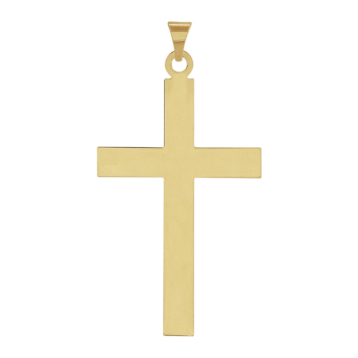 Flat Polished Cross Pendant