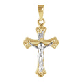 Two-Tone Crucifix Pendant