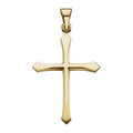 Angular Flared Cross Pendant