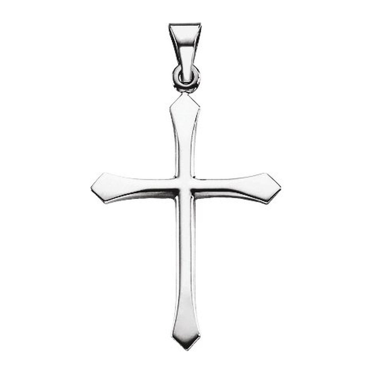 Angular Flared Cross Pendant