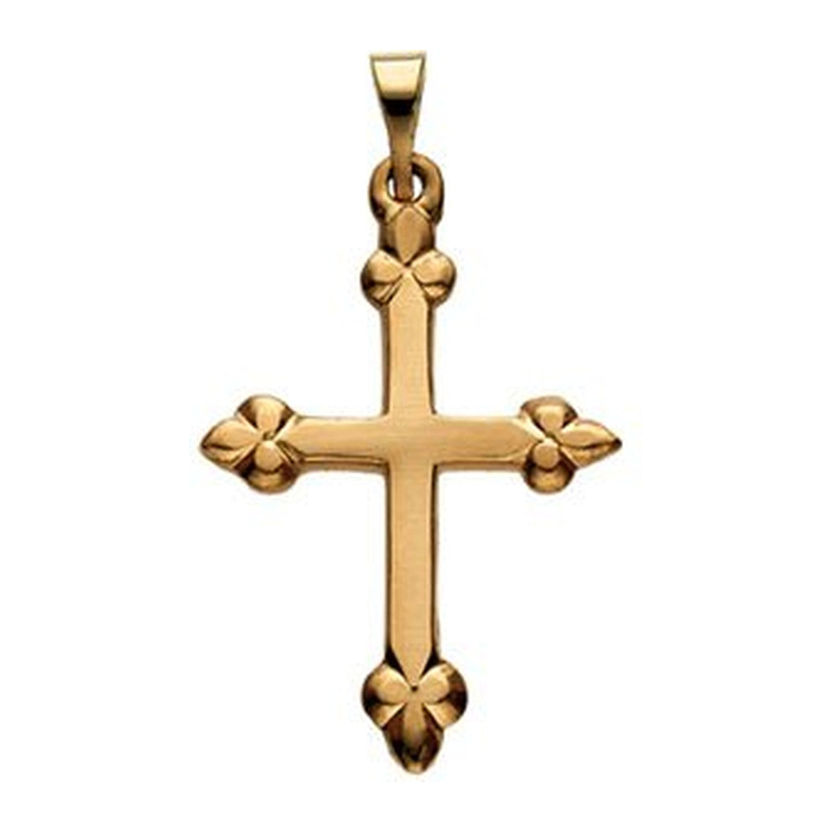 Fleur-Tip Cross Pendant