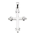 Fleur-Tip Cross Pendant