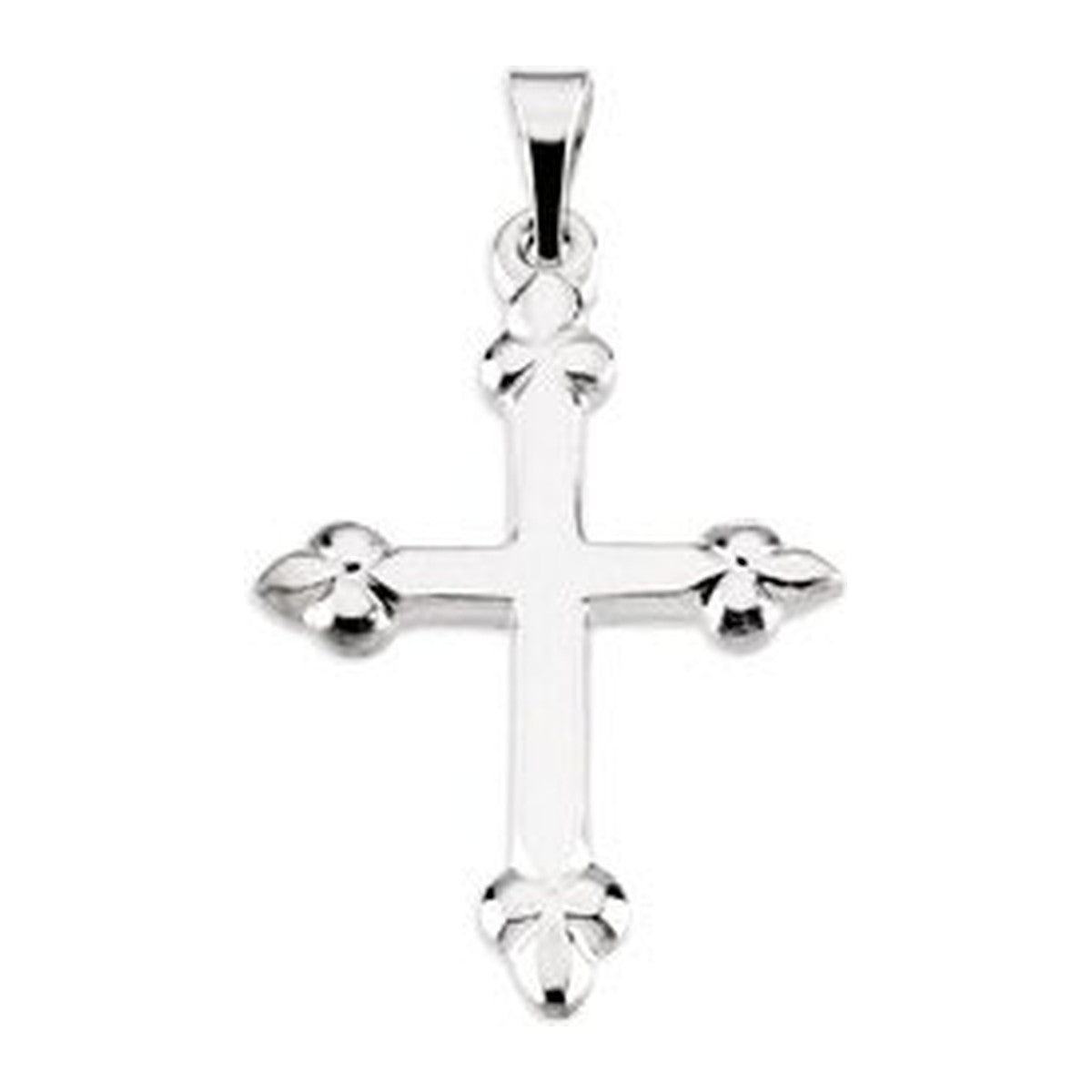 Fleur-Tip Cross Pendant