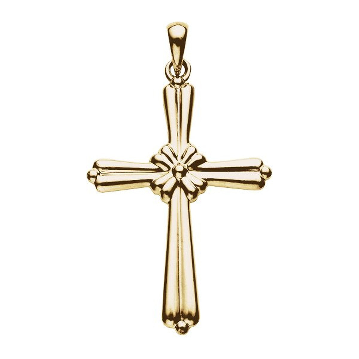 Fluted Cross Pendant