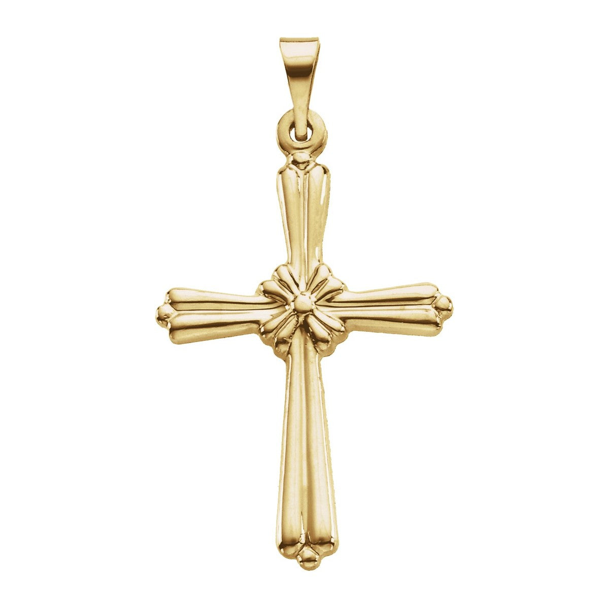 Fluted Cross Pendant