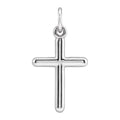 Rounded Tube Cross Pendant