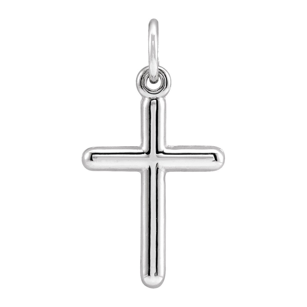 Rounded Tube Cross Pendant