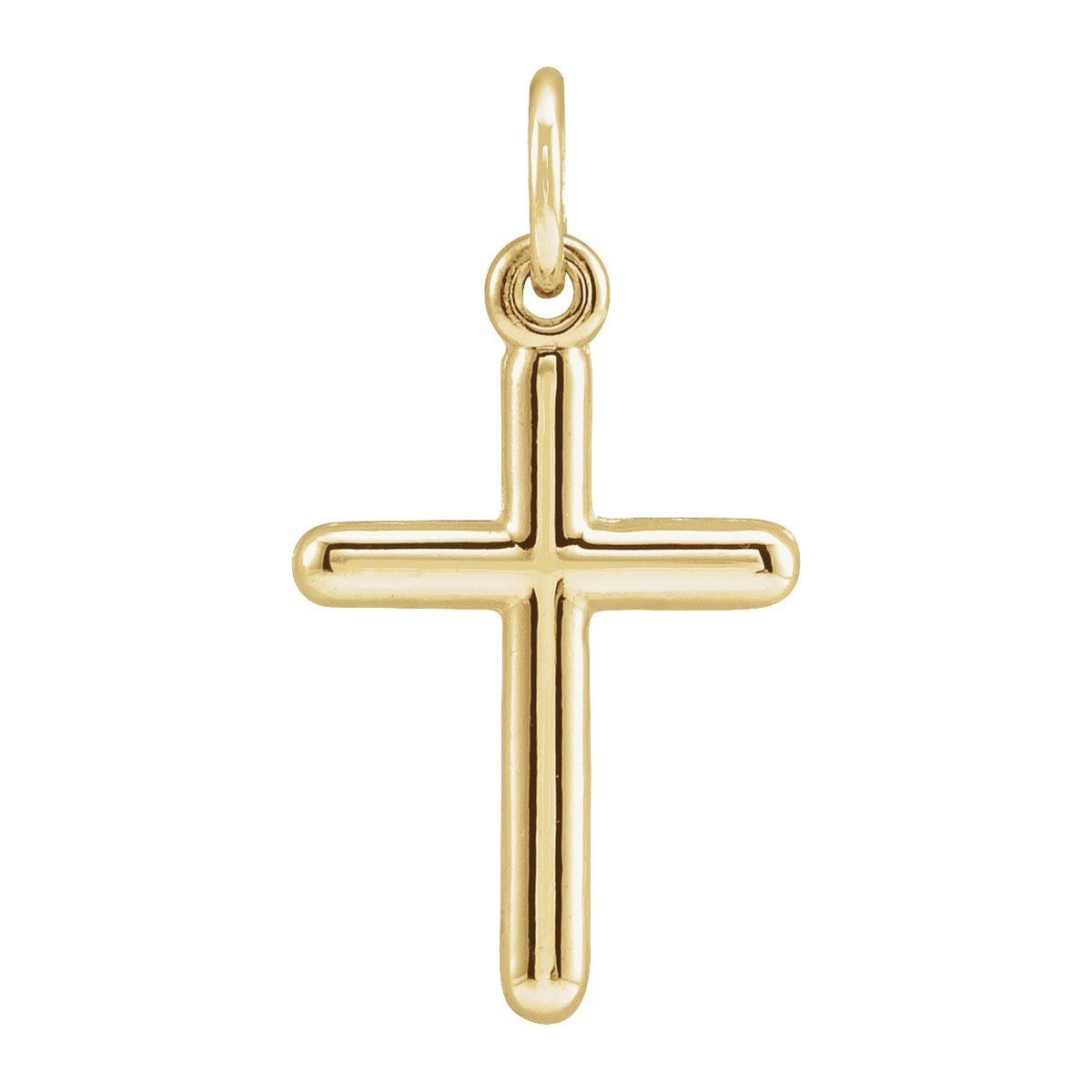 Rounded Tube Cross Pendant