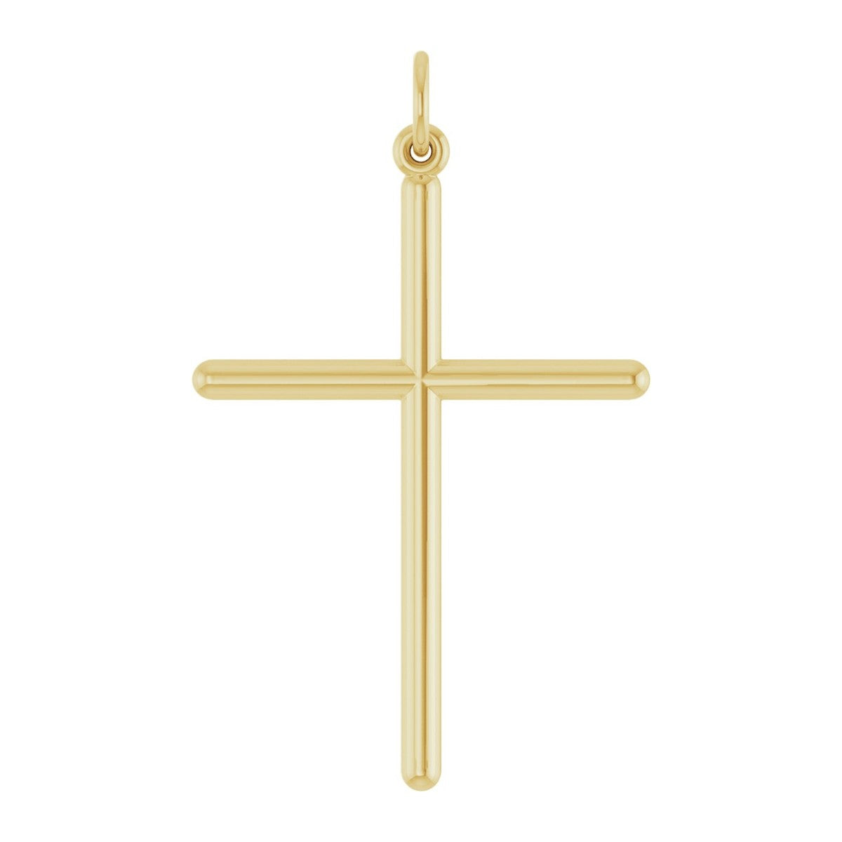 Rounded Tube Cross Pendant