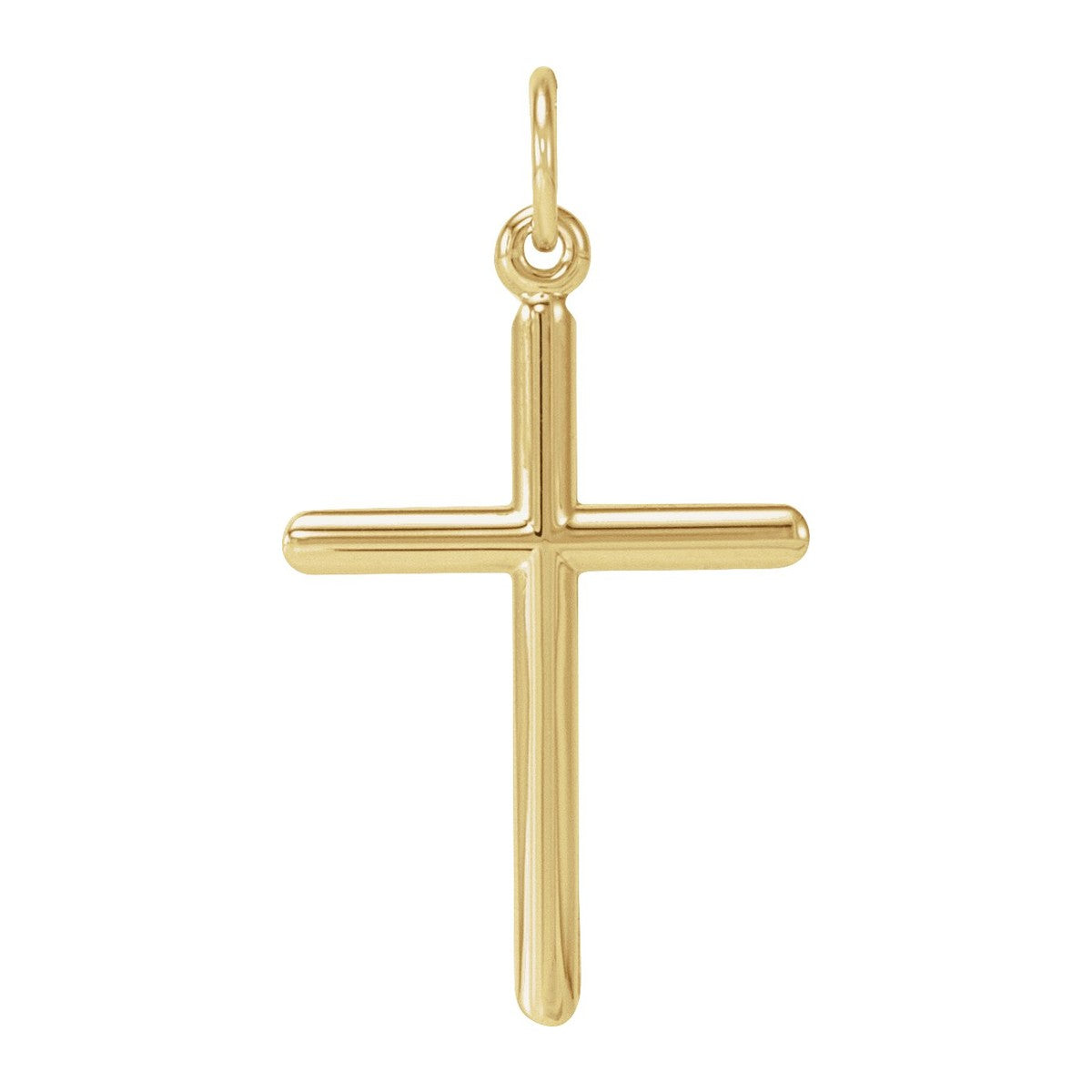 Rounded Tube Cross Pendant