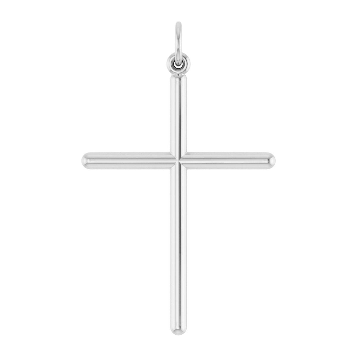 Rounded Tube Cross Pendant