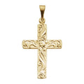 Scroll Pattern Cross Pendant