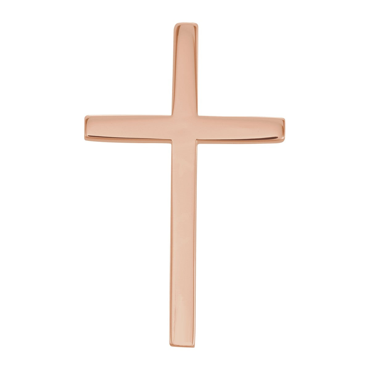Tapered Polished Cross Pendant