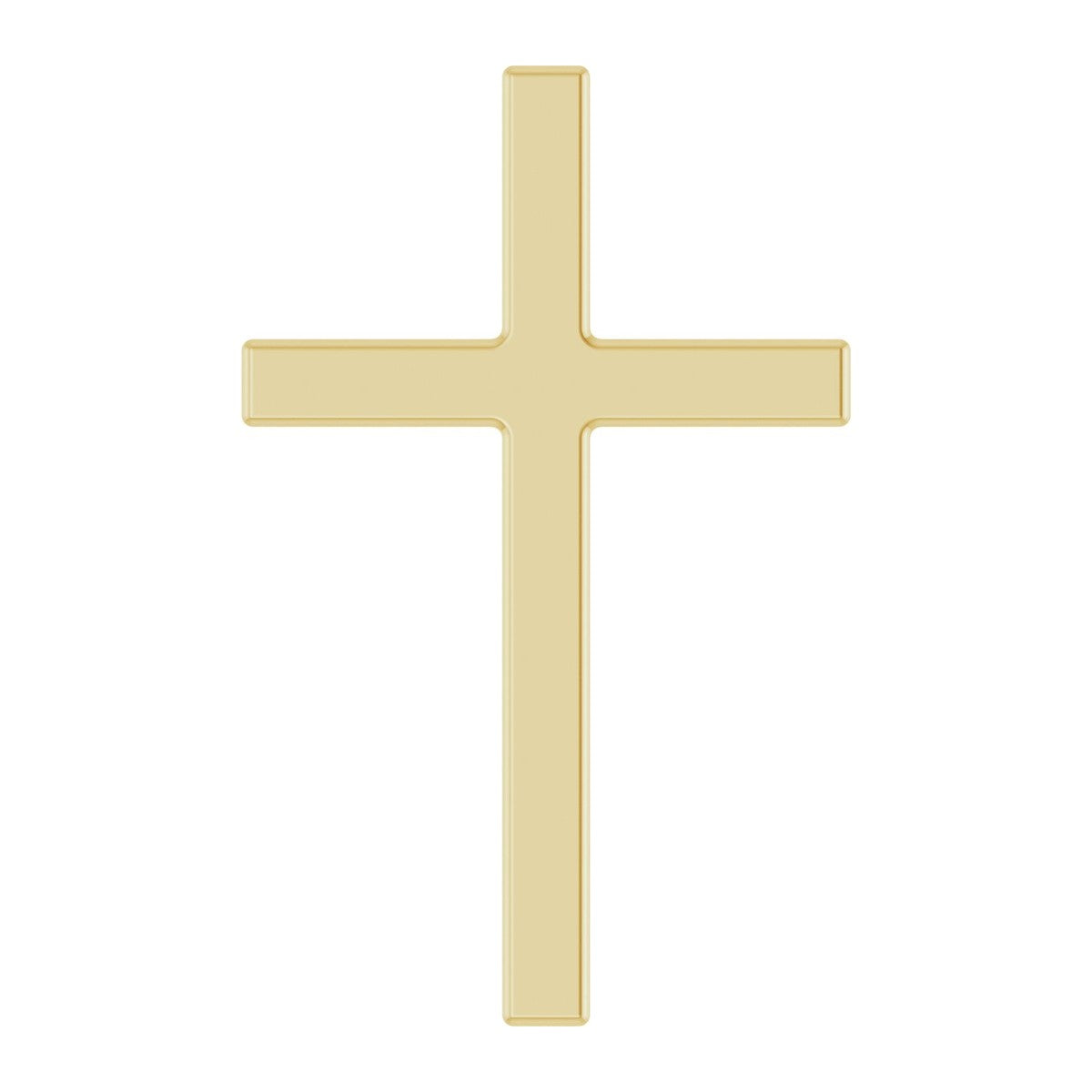 Tapered Polished Cross Pendant