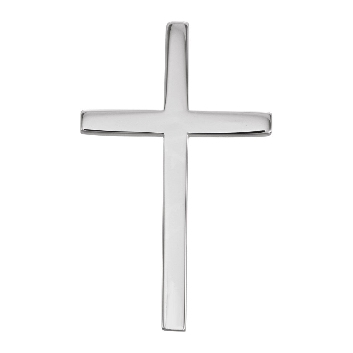 Tapered Polished Cross Pendant