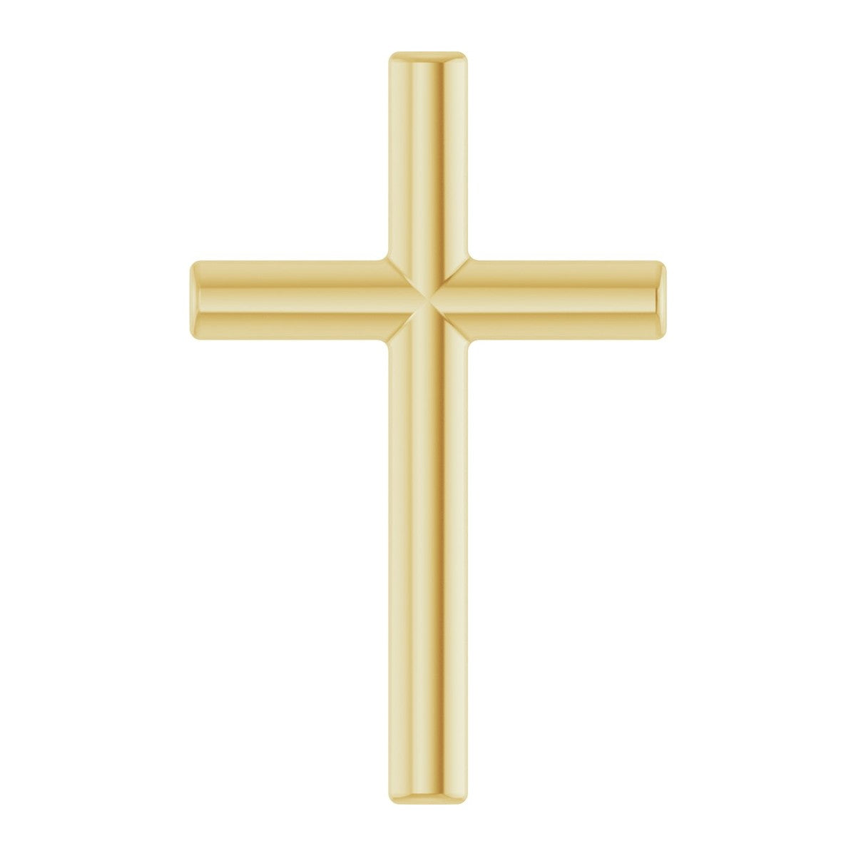 Tapered Polished Cross Pendant