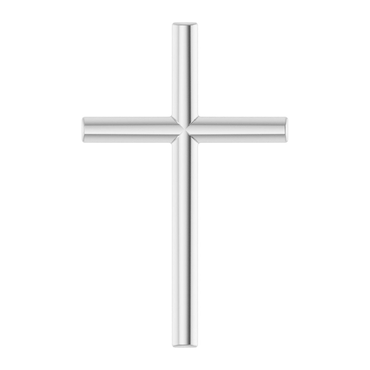 Tapered Polished Cross Pendant