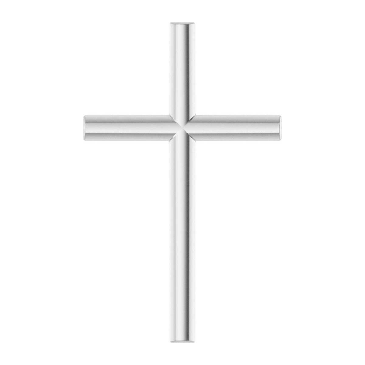 Tapered Polished Cross Pendant