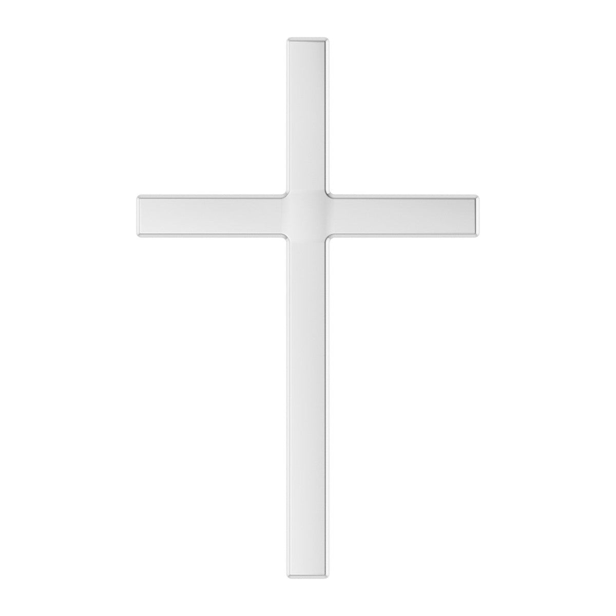 Tapered Polished Cross Pendant