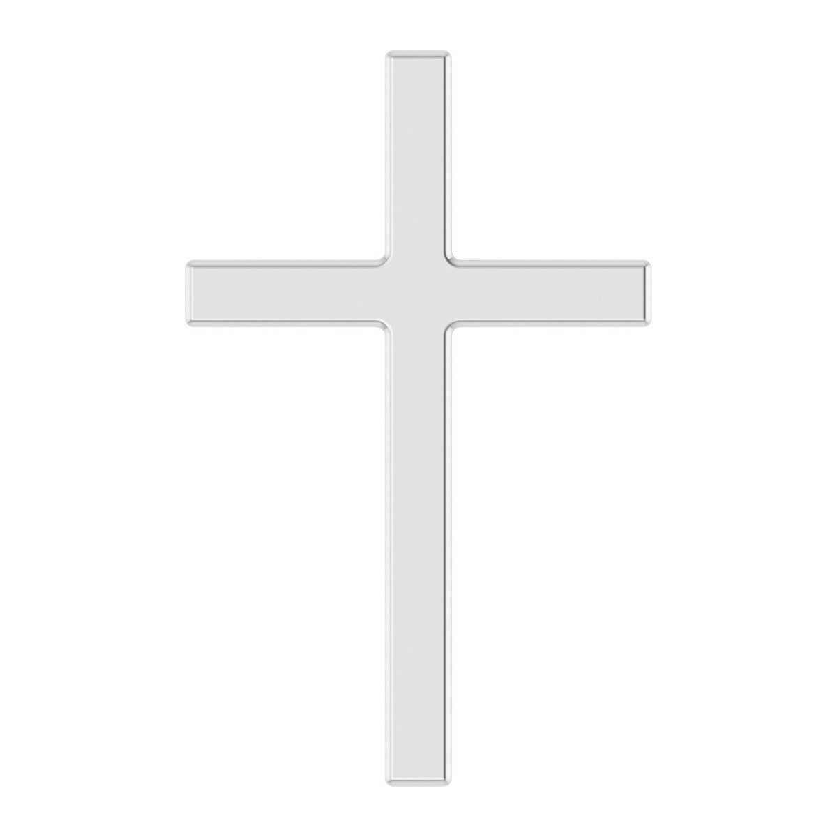 Tapered Polished Cross Pendant