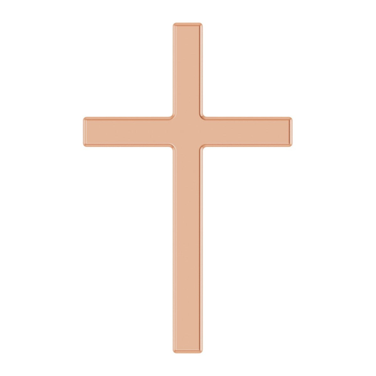 Tapered Polished Cross Pendant