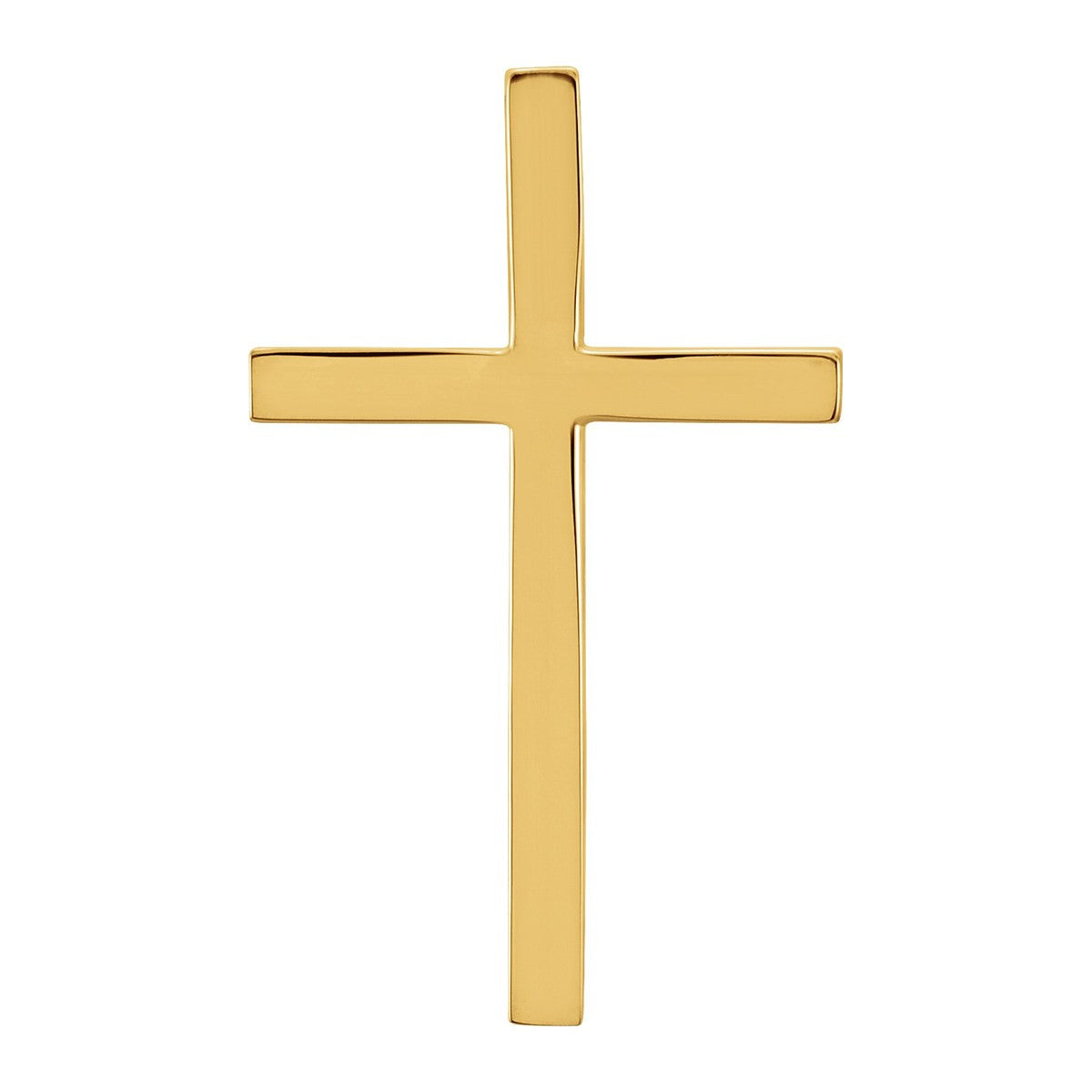 Tapered Polished Cross Pendant