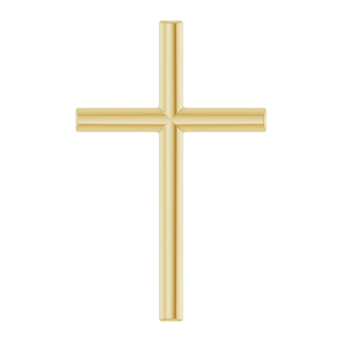 Tapered Polished Cross Pendant