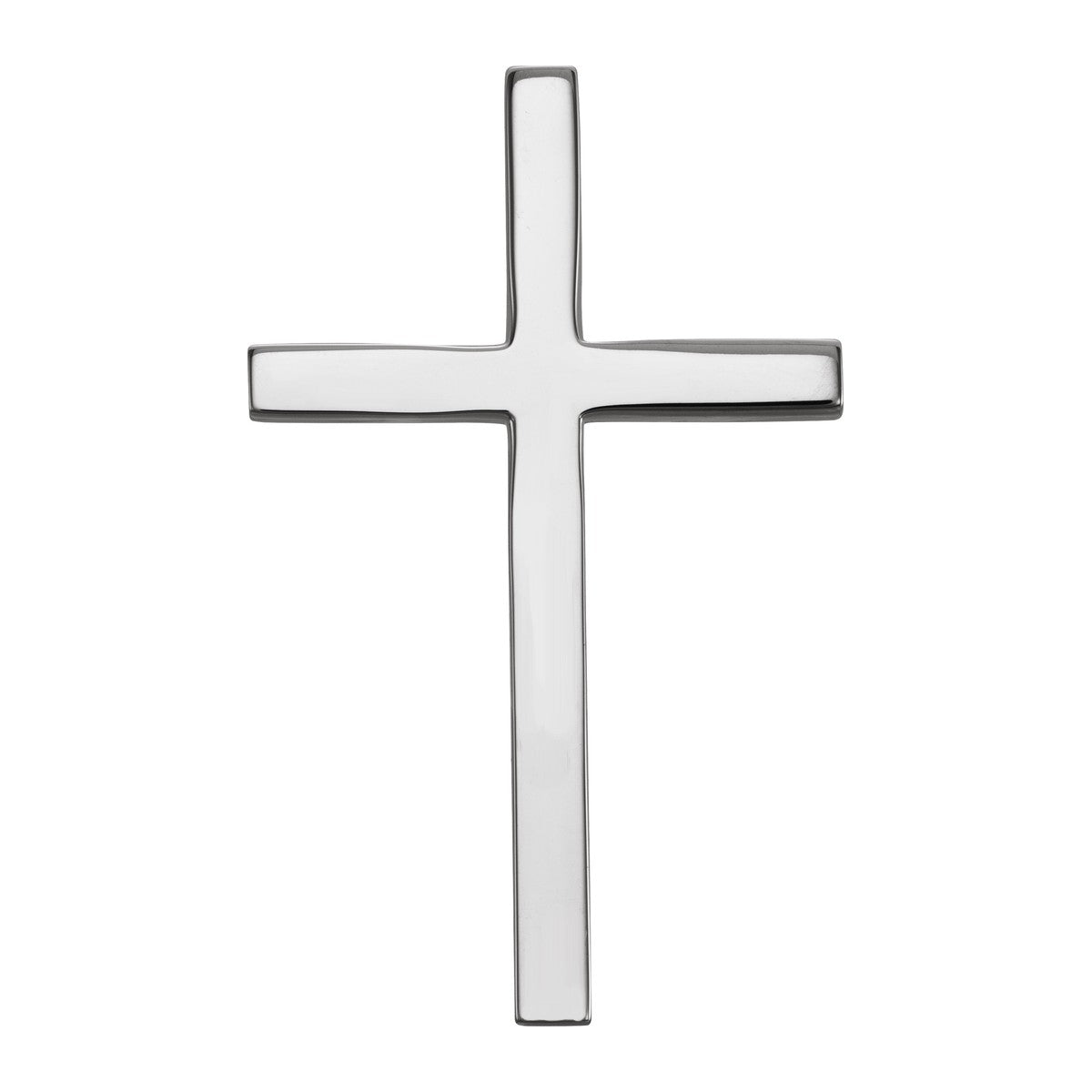 Tapered Polished Cross Pendant