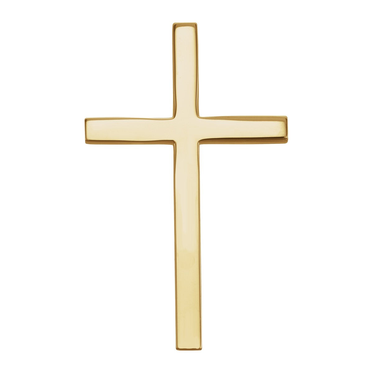 Tapered Polished Cross Pendant