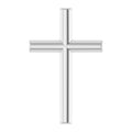 Tapered Polished Cross Pendant