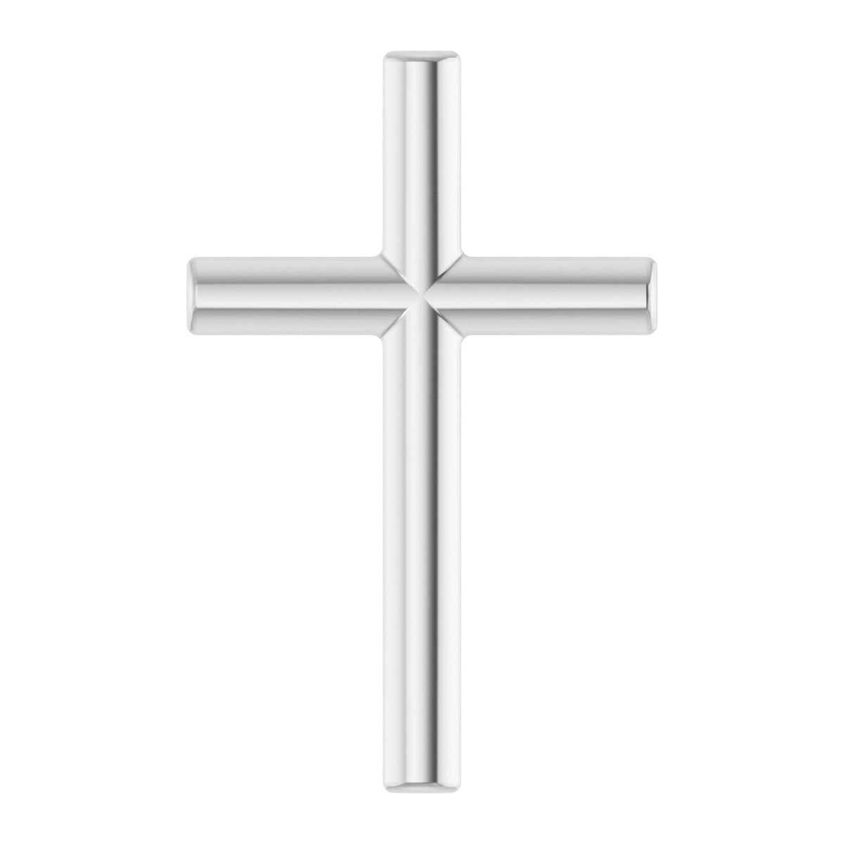 Tapered Polished Cross Pendant