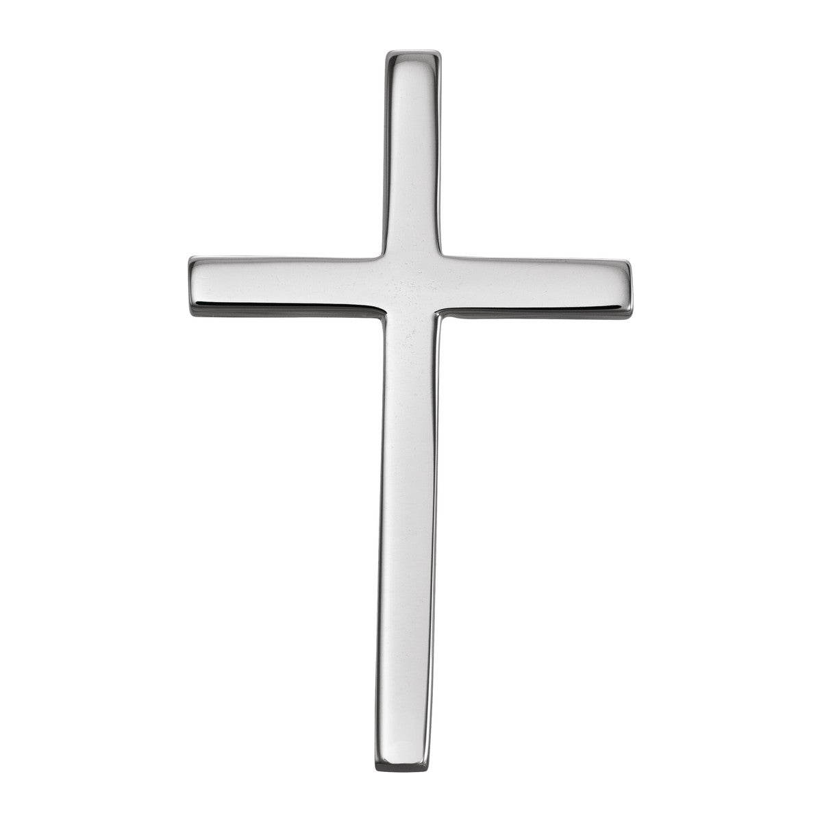 Tapered Polished Cross Pendant