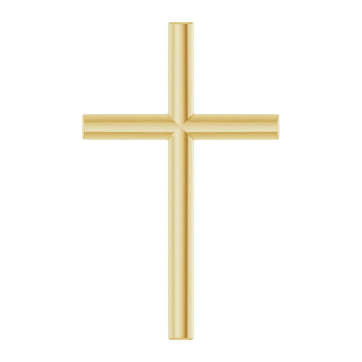 Tapered Polished Cross Pendant